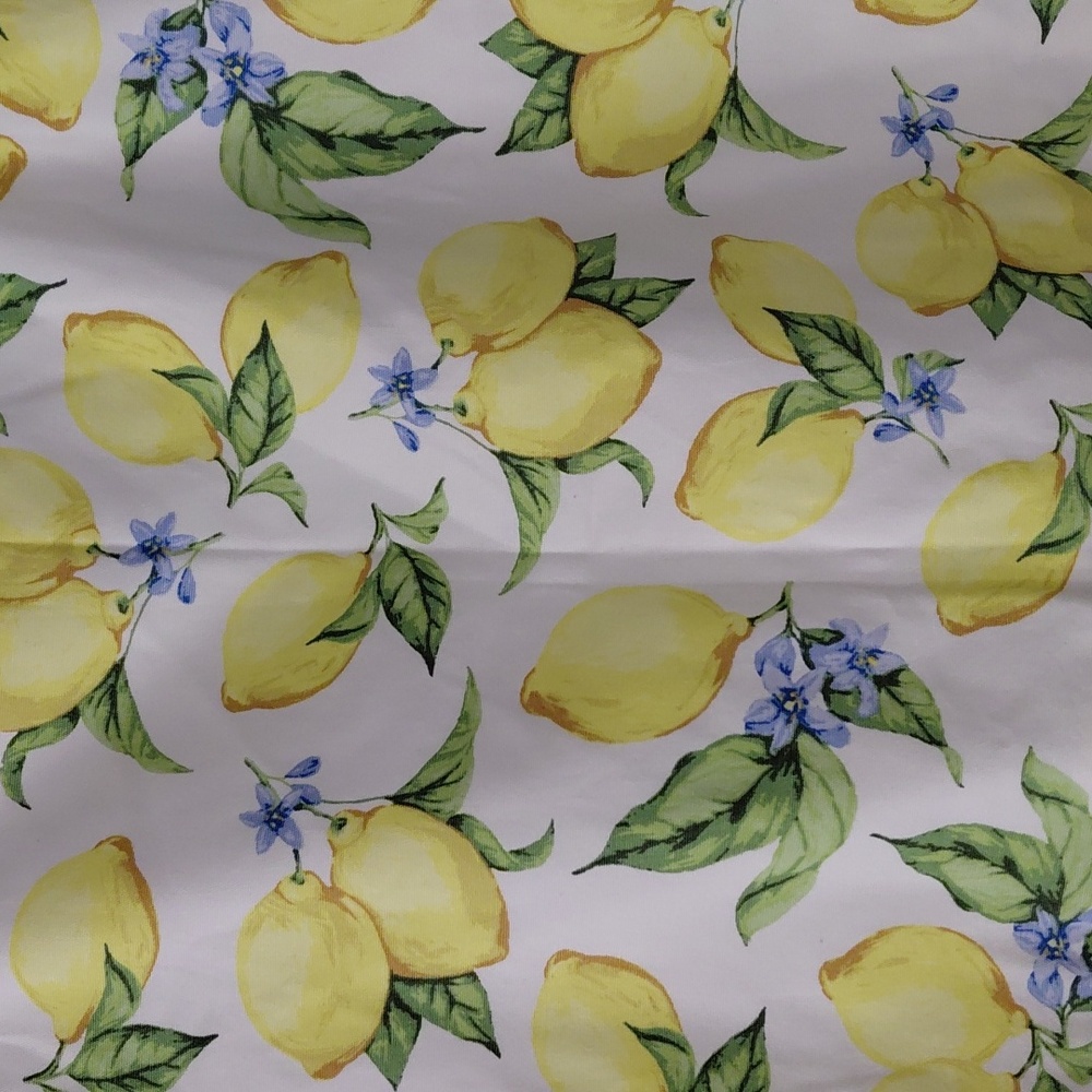 TALBOTS womens Lemon Print A Line Skirt Cute Fun Summer Spring Size 10 - Picture 2 of 5